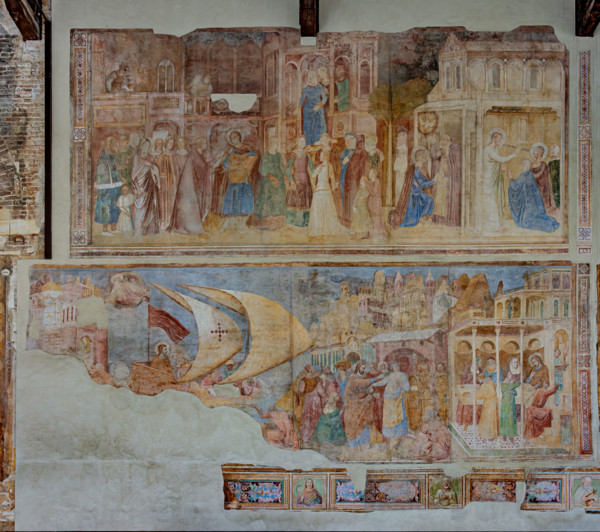 Pisa, Monumental Cemetery: 
above “Conversion of Saint Ranieri”, fresco by Andrea di Bonaiuto,