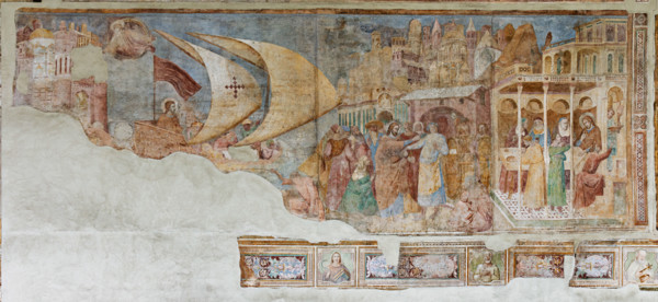 Pisa, Monumental Cemetery: 
“Return to Pisa of Saint Ranieri”, fresco by Antonio Veneziano,
