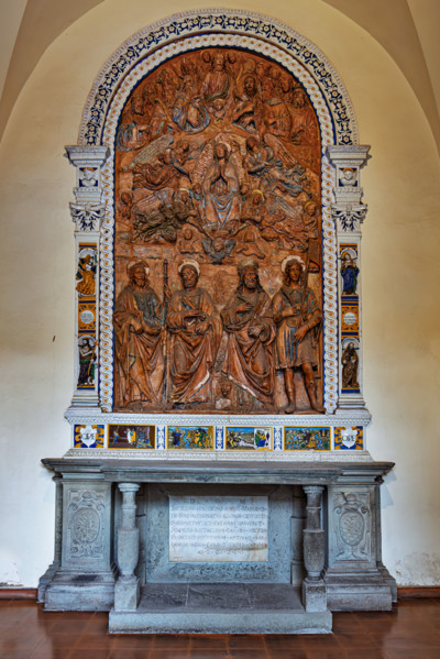Pisa, Camposanto monumentale, cappella Aulla:
 “Assunta tra santi e Profeti”, dossale d'altare di