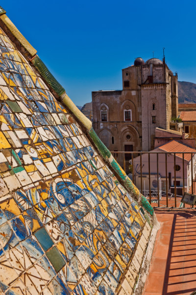 Palermo, Palazzo Reale o Palazzo dei Normanni, Torre di Porta Nuova: la copertura piramidale