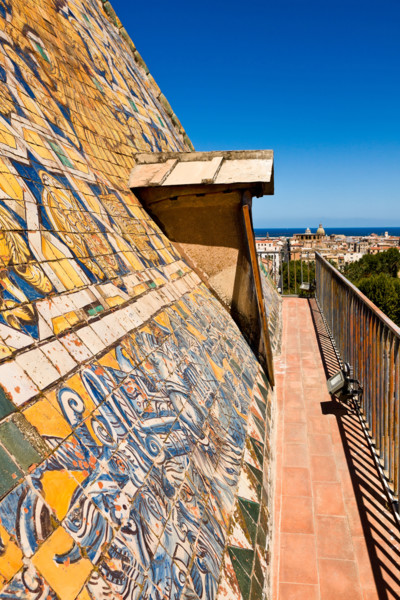 Palermo, Palazzo Reale o Palazzo dei Normanni:  Torre di Porta Nuova. In primo piano la copertura