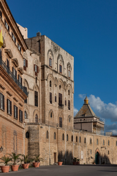 Palermo, The Royal Palace or Palazzo dei Normanni (Palace of the Normans), North-East side: view