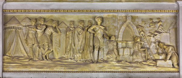 Palermo, Palazzo Reale o Palazzo dei Normanni, Appartamento Reale, Sala Gialla: decorazione a
