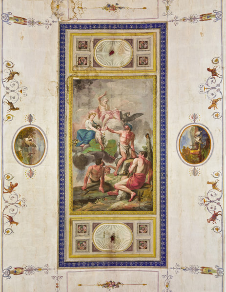Palermo, Palazzo Reale o Palazzo dei Normanni, Appartamento Reale, Sala Rossa, la volta: "Apoteosi