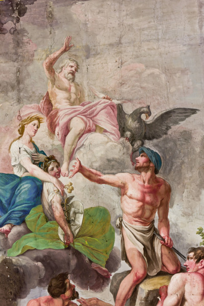 Palermo, Palazzo Reale o Palazzo dei Normanni, Appartamento Reale, Sala Rossa, la volta: "Apoteosi