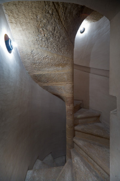 Palermo, Palazzo Reale o Palazzo dei Normanni,  Torre Pisana: particolare della scala originale a