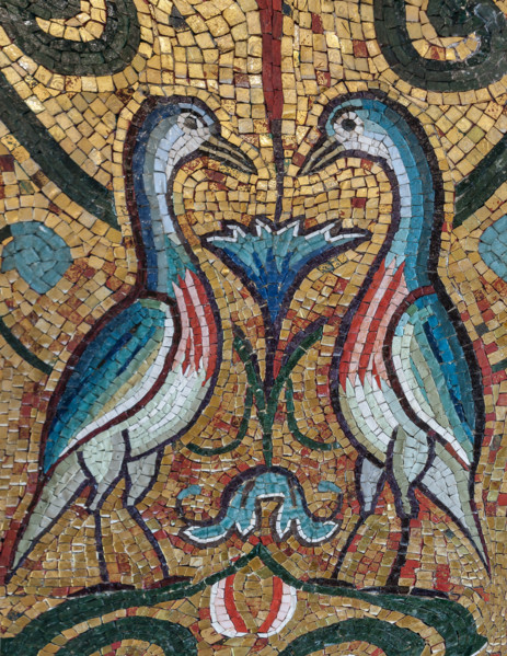Palermo, Palazzo Reale o Palazzo dei Normanni,  Cappella Palatina (Basilica), sottarco di monofora,