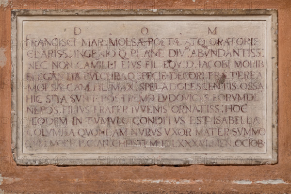 Modena, Duomo, interno, navata destra: monumento funerario dedicato a Francesco Molza; di