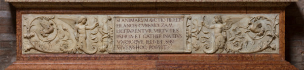 Modena, Duomo, interno, navata destra: monumento funerario dedicato a Francesco Molza; di