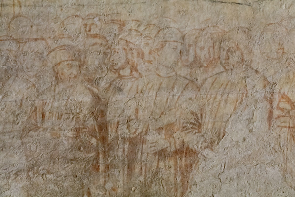 Pisa, Museo delle sinopie:
“La regina di Saba davanti a Salomone”, sinopia di Benozzo Gozzoli,