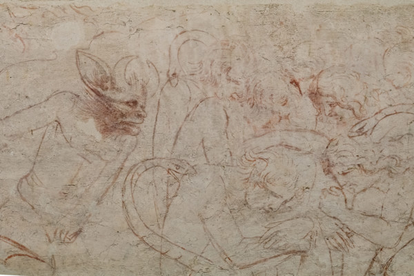 Pisa, Museo delle sinopie:
“Inferno”.  Sinopia preparatoria degli affreschi di Buonamico