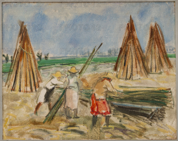 Collezione Assicoop Unipol, inv. n° 892: 
Galileo Cattabriga (1901-1969); “Lavorazione della