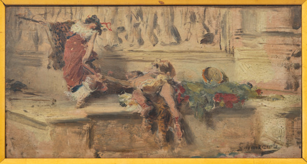 Collezione Assicoop Unipol, inv. n° 899: 
Giovanni Muzzioli (1854-1894); “Studio per le Baccanti”;