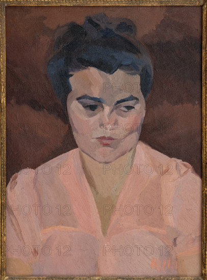 Collezione Assicoop Unipol, inv. n°  910: 
Roberto Melli (1855-1958); “Donna in rosa (Angelina)”,