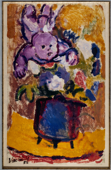 Collezione Assicoop Unipol, inv. n°919: Pompeo Vecchiati (1911 - 1985); “Ottorino tra i fiori”,