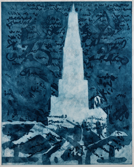 Collezione Assicoop Unipol, inv. n° 924: 
Giuliano Della Casa (1942); “Ghirlandina” (acquatinta,