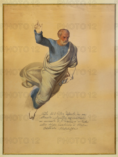 Collezione Assicoop Unipol, inv. n° 965: 
Adeodato Malatesta (1806 - 1891); “San Pietro”