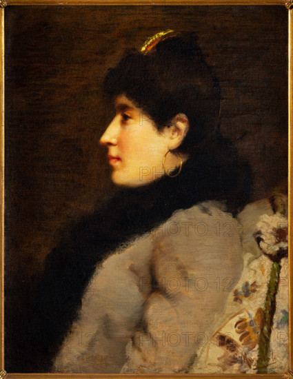 Collezione Assicoop Unipol, inv. n°  969: 
Giovanni Muzzioli (1854 - 1894); “Ritratto di signora