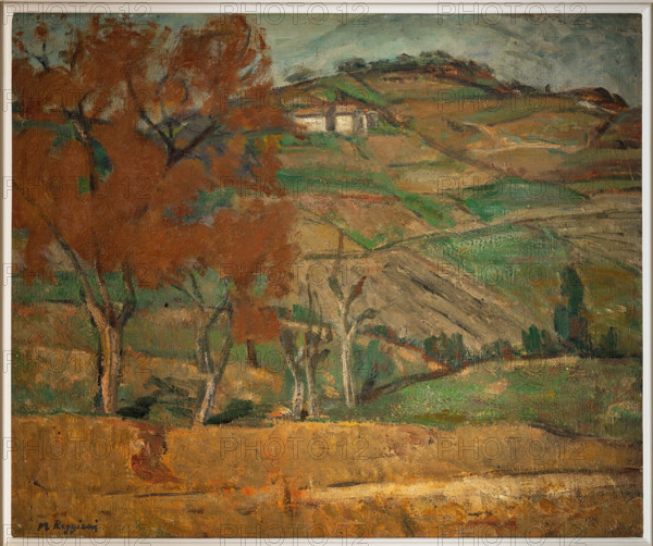 Mauro Reggiani (1897 - 1980); “Paesaggio - 1929” (olio su tela, 50 x 60).
Collezione Assicoop -