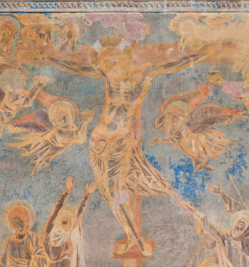 Assisi, Basilica superiore di San Francesco, transetto meridionale, parete est: particolare della