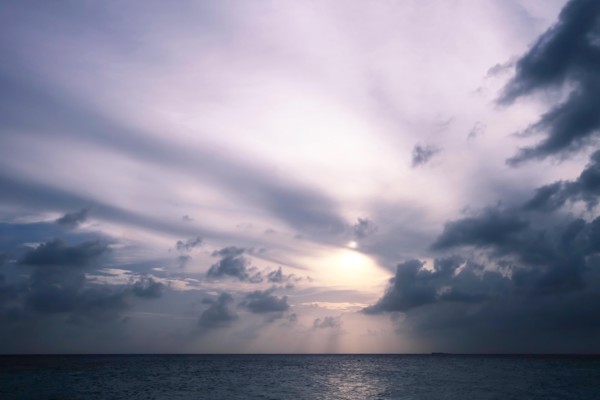 Coucher de soleil à Filiteyo, Maldives