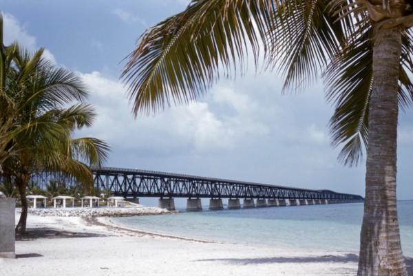 Bahia Honda Rail Bridge to Keys, Florida, USA, 1955