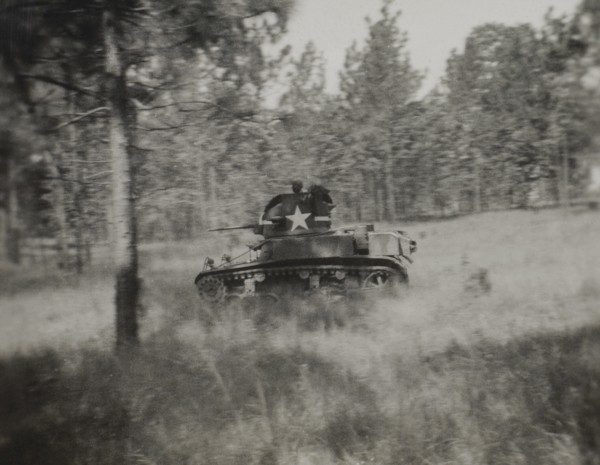 Tank Training and Target Practice, WWII, HQ 2nd Battalion, 389th Infantry, US Army Military Base, Indiana, USA, 1942