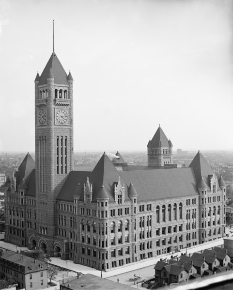 Court House and City Hall, Minneapolis, Minnesota, USA, Detroit Publishing Company, 1905