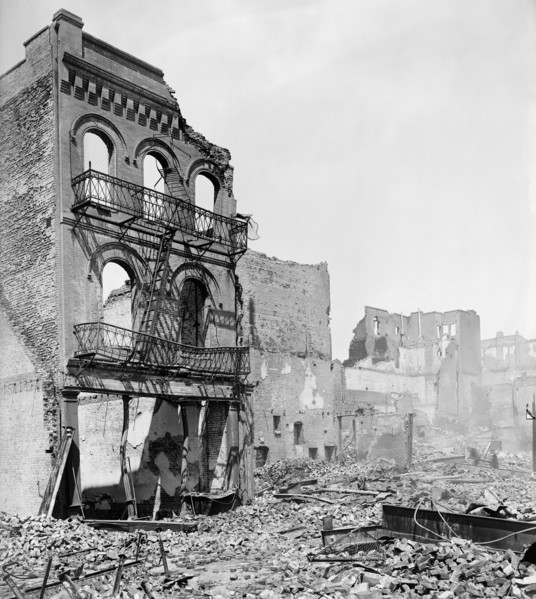 Chinatown Ruins after Earthquake, San Francisco, California, USA, Detroit Publishing Company, 1906
