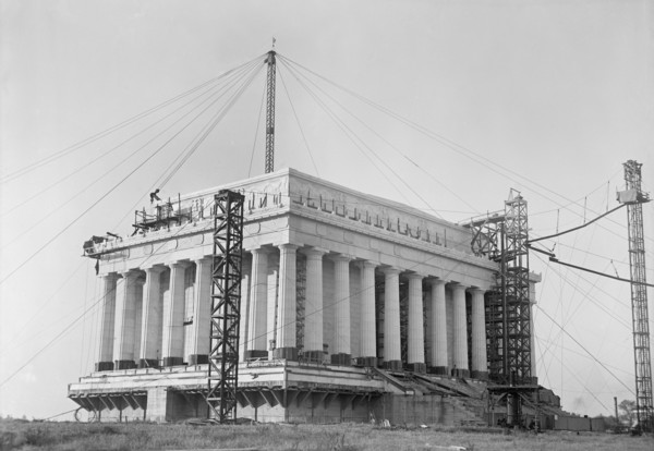 Lincoln Memorial Under Construction, Washington DC, USA, Harris & Ewing, 1915