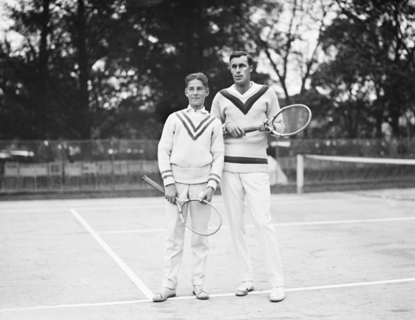 Sandy Weiner and Bill Tilden, Tennis Players and Doubles Partners, Portrait, USA, Harris & Ewing, 1923