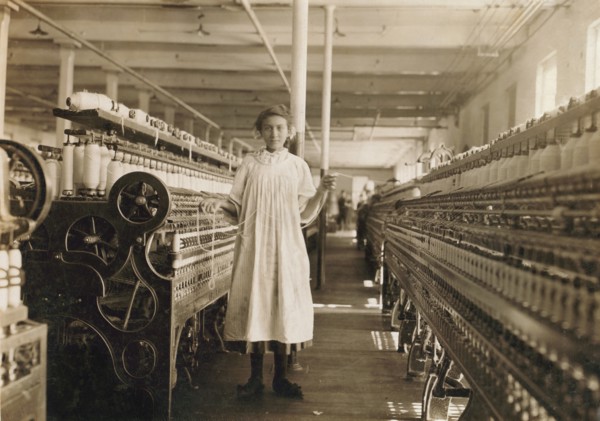 Portrait of Young Girl Working at Textile Mill, Winchendon, Massachusetts, USA, Lewis Hine, 1911