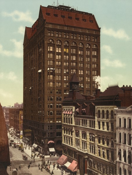 Masonic Temple, Chicago, Illinois, USA, Photochrome Print, Detroit Publishing Company, 1901