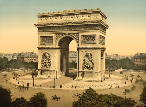 Arc de Triomphe de l'Etoile, Paris, France, Photochrome Print, Detroit Publishing Company, 1900