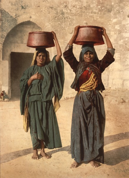 Milk Sellers of Siloam, Holy Land, Jerusalem, Photochrome Print, Detroit Publishing Company, 1900