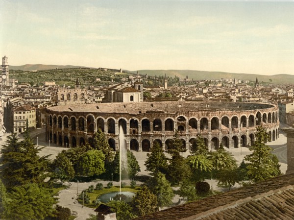 Arena, Verona, Italy, Photochrome Print, Detroit Publishing Company, 1900
