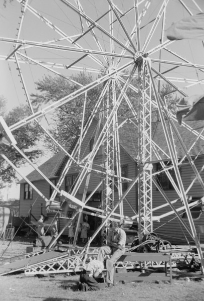 Ferris Wheel, Central Iowa 4-H Club Fair, Marshalltown, Iowa, USA, Arthur Rothstein for Farm Security Administration, September 1939