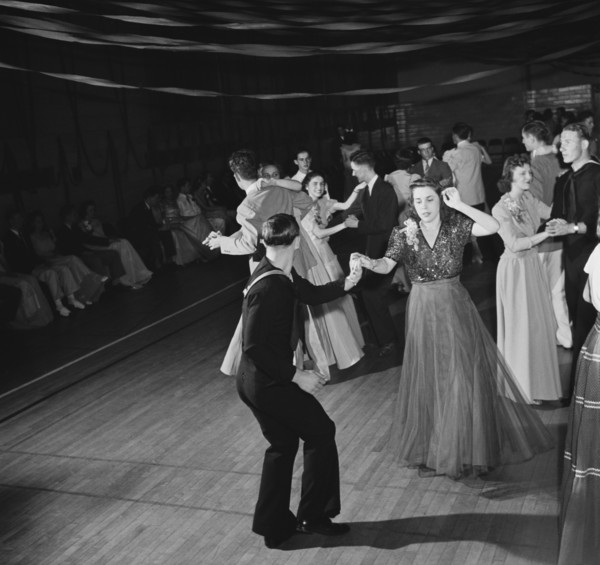 Sailor Jitterbugging at Senior Prom, Greenbelt, Maryland, USA, Marjorie Collins for Farm Security Administration, June 1942