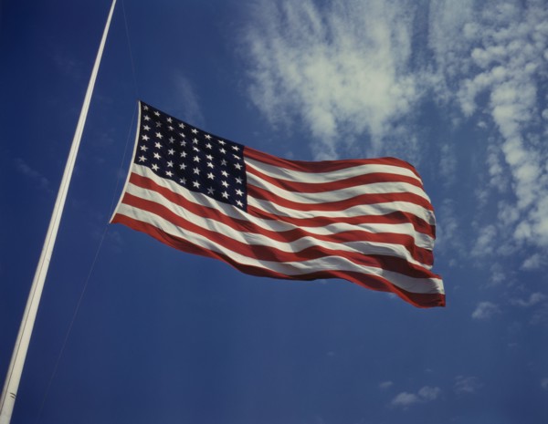 48-Star USA Flag, Fort Knox, Kentucky, USA, Alfred T. Palmer for Office of War Information, June 1942