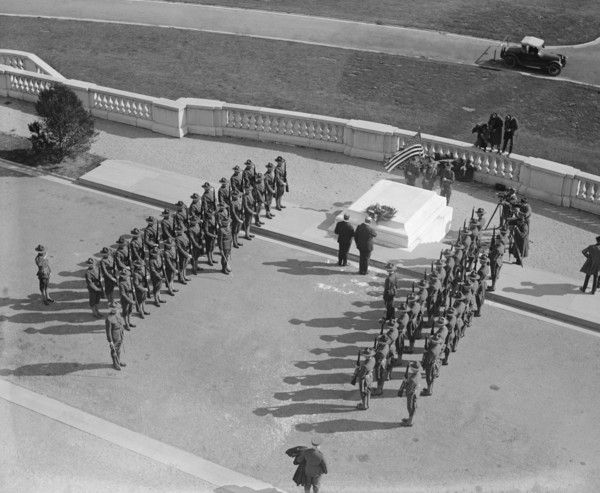 Military Formation at Tomb of Unknown Soldier, Arlington National Cemetery, Arlington, Virginia, USA, National Photo Company, October 1922