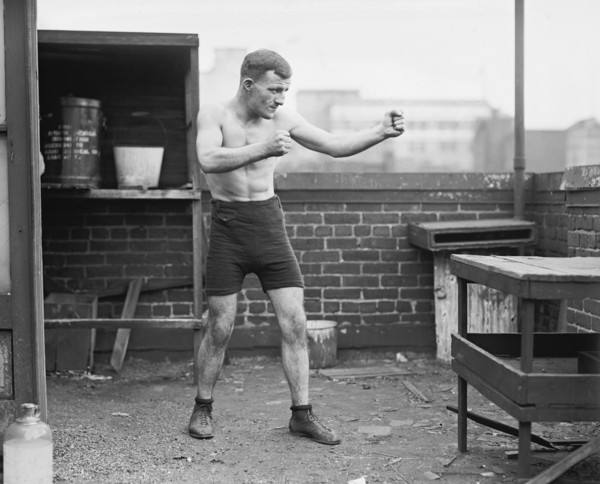 Military Boxer at Barracks, Portrait, Washington DC, USA, National Photo Company, August 1924
