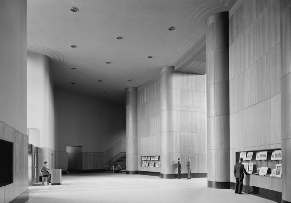 Foyer II, Brooklyn Public Library, Prospect Park Plaza, Brooklyn, New York, USA, Gottscho-Schleisner Collection, February 1941