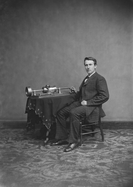 Thomas Edison, Portrait, Brady-Handy Collection, Portrait, circa 1875