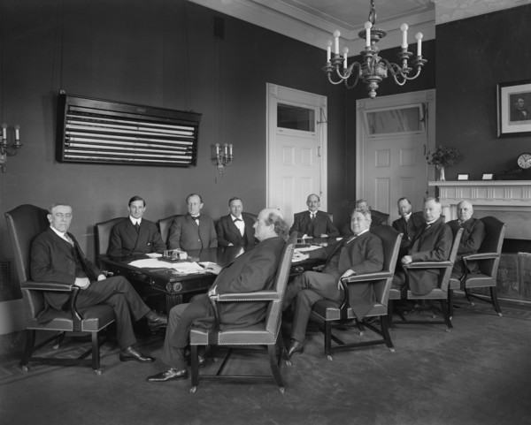 U.S. President Woodrow Wilson and his Cabinet, Portrait, Washington DC, USA, National Photo Company, 1913