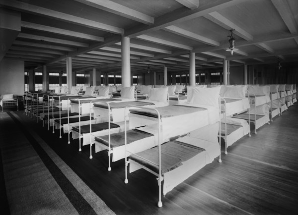 Dormitory, Municipal Lodging House for Homeless People, East 25th Street, New York City, New York, USA, Bain News Service, circa 1910
