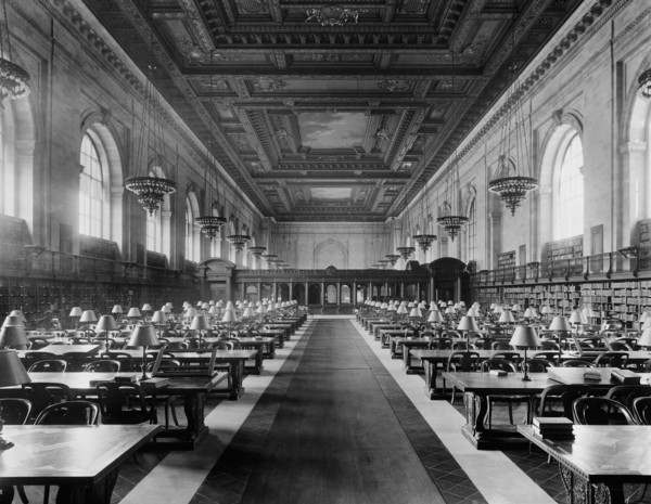 Main Reading Room, New York Public Library Main Branch, New York City, New York, USA, Detroit Publishing Company, early 1910's