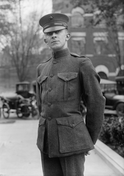 U.S. Marine Corps Private in Uniform, Portrait, USA, Harris & Ewing, 1916