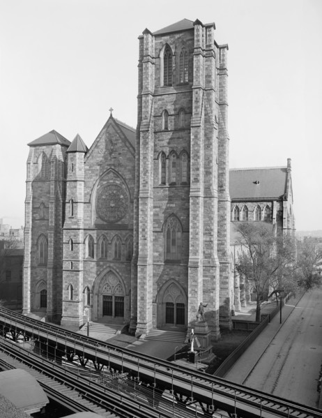 Cathedral of the Holy Cross, Boston, Massachusetts, USA, Detroit Publishing Company, early 1900's