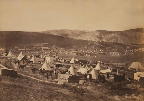 Camp of the British 5th Dragoon Guards, looking Towards Kadikoi, Crimean War, Crimea, Ukraine, by Roger Fenton, 1855