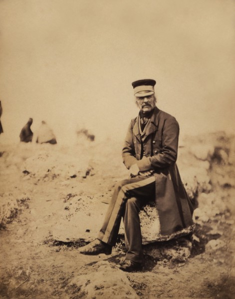 British Lieutenant-General John Lysaght Pennefather, Full-Length Seated Portrait in Uniform, Crimean War, Crimea, Ukraine, by Roger Fenton, 1855